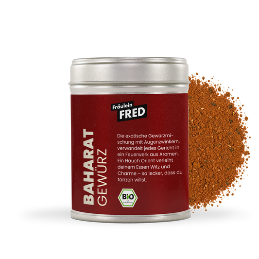 Baharat Gewürz Bio – Dose mit fein gemahlener orientalischer Gewürzmischung