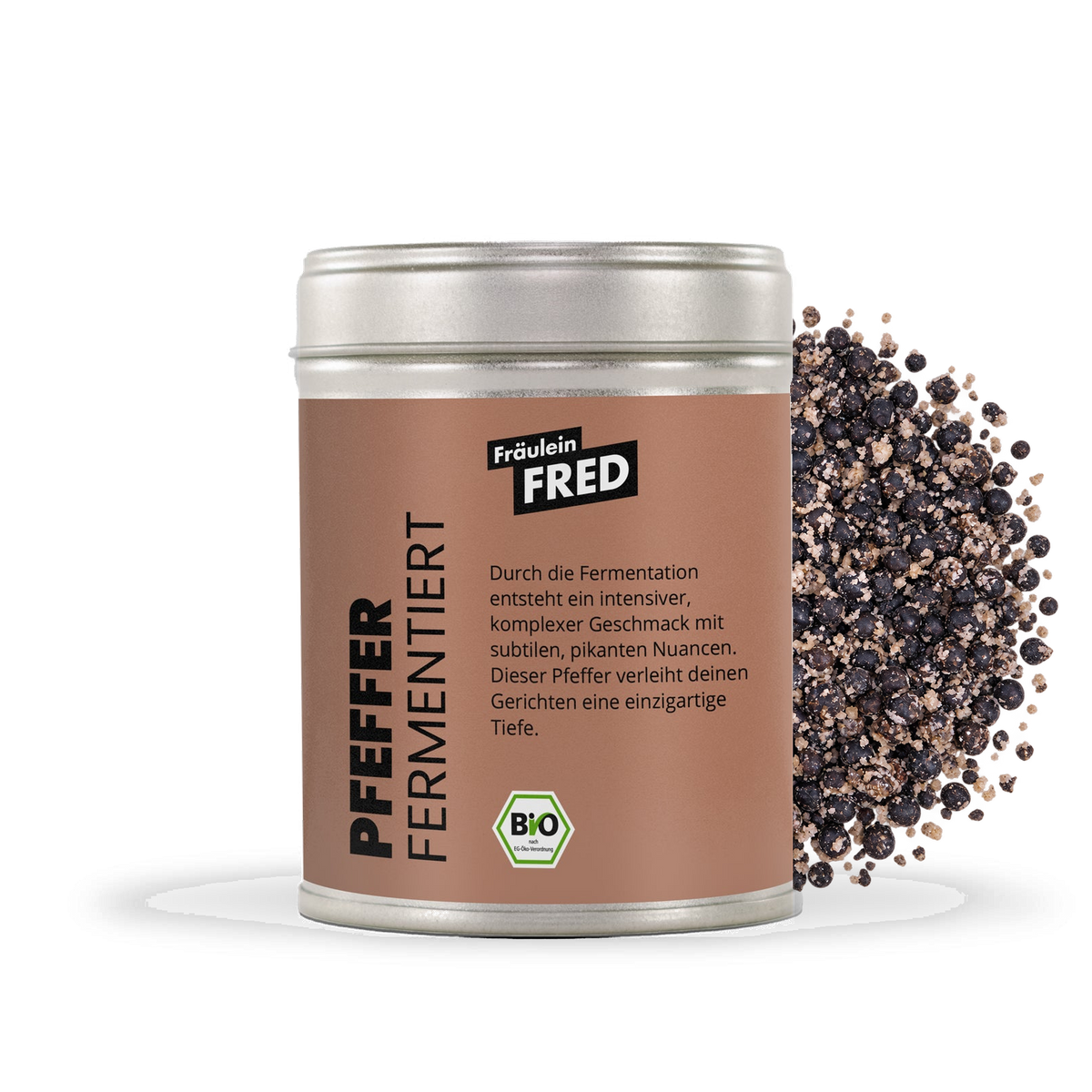 Pfeffer fermentiert Dose mit fermentiertem schwarzem Pfeffer