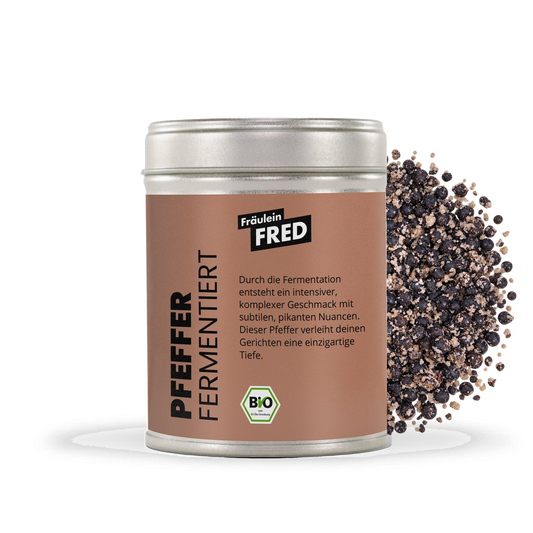 Pfeffer fermentiert Dose mit fermentiertem schwarzem Pfeffer