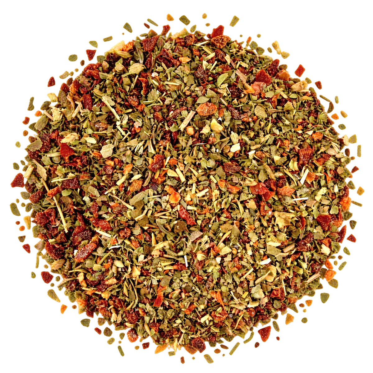 Pizza & Pasta Gewürz Detailansicht – Oregano, Basilikum, Tomaten- und Paprikaflocken