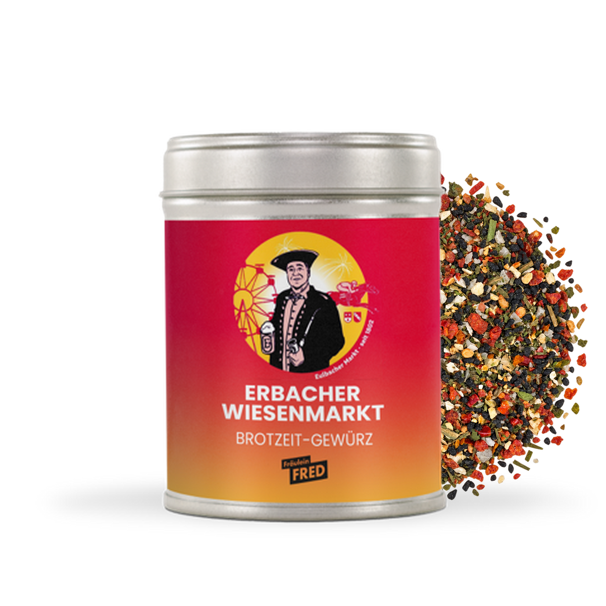 Wiesenmarkt Brotzeit Gewürz Bio – Dose mit Gewürzmischung aus Schwarzkümmel, Tomate, Bärlauch und Orangenschale